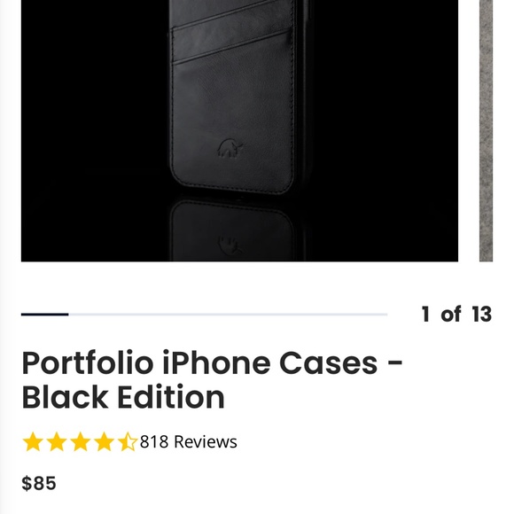 Bullstrap Portfolio iPhone Cases - Black Edition - Picture 3 of 4